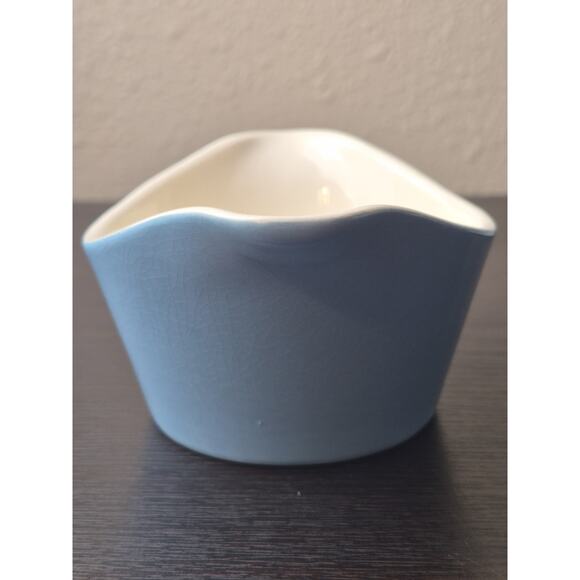 Marcrest Swiss Alpine Gravy Boat and Butter Dish Plate Blue 1950s Mid-Century - Picture 3 of 10